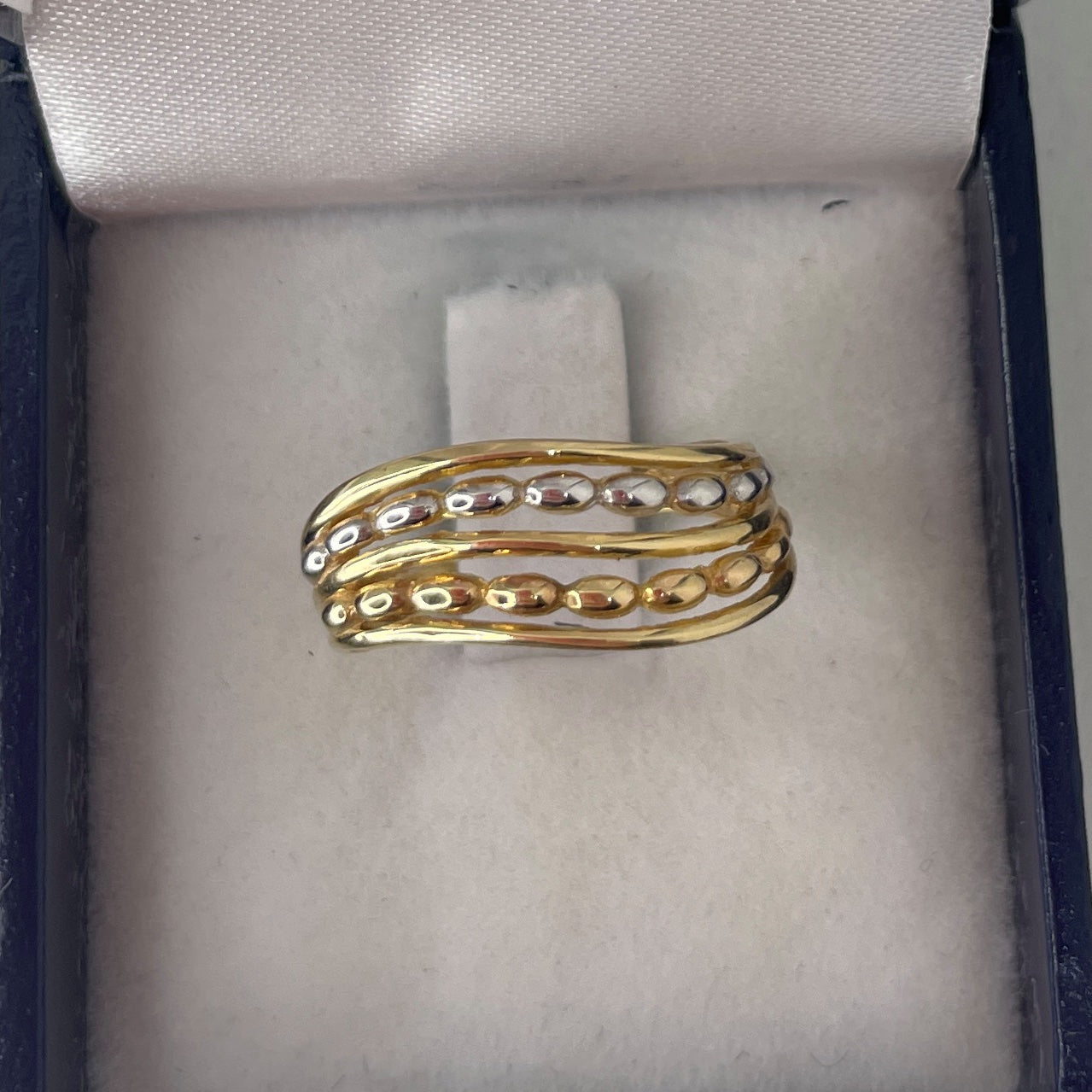 Anillo Ondulado Bicolor - Joyería Patagónica