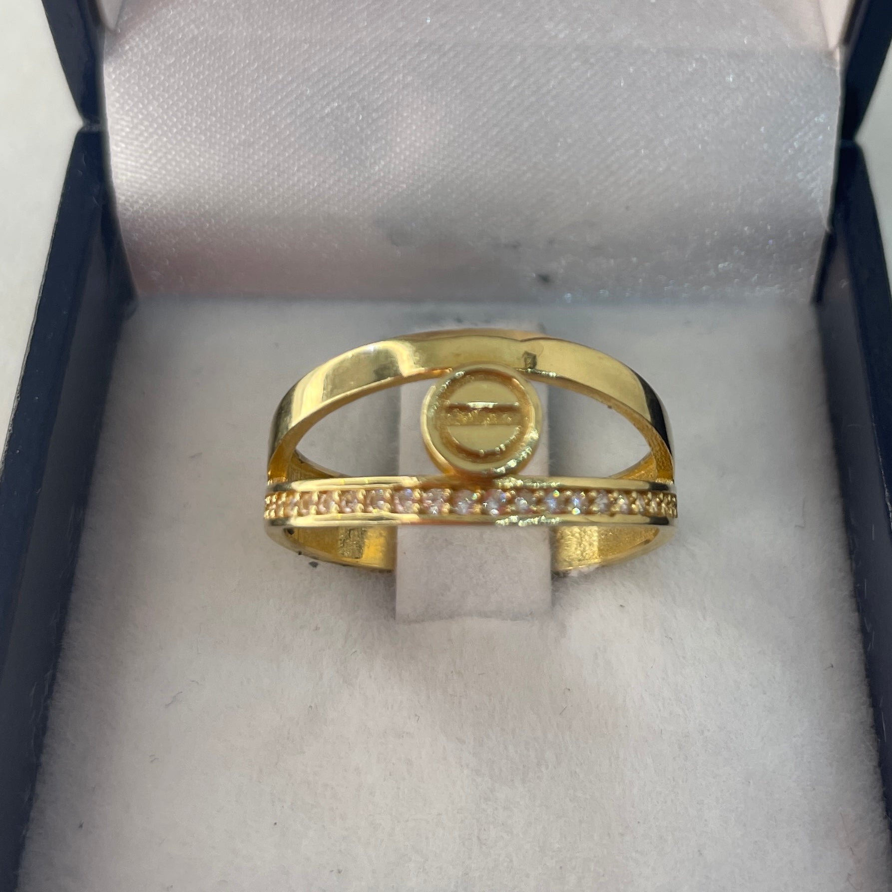 Anillo Tipo Cartier Doble Franja