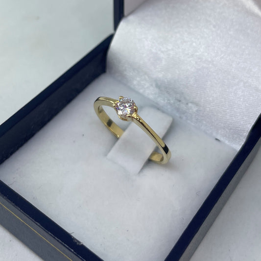 Solitario en oro 18k