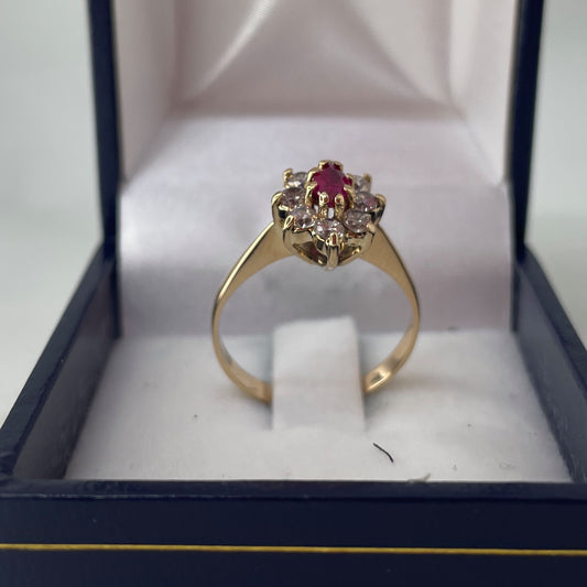 Roseta Circón Rubí - Joyería Patagónica