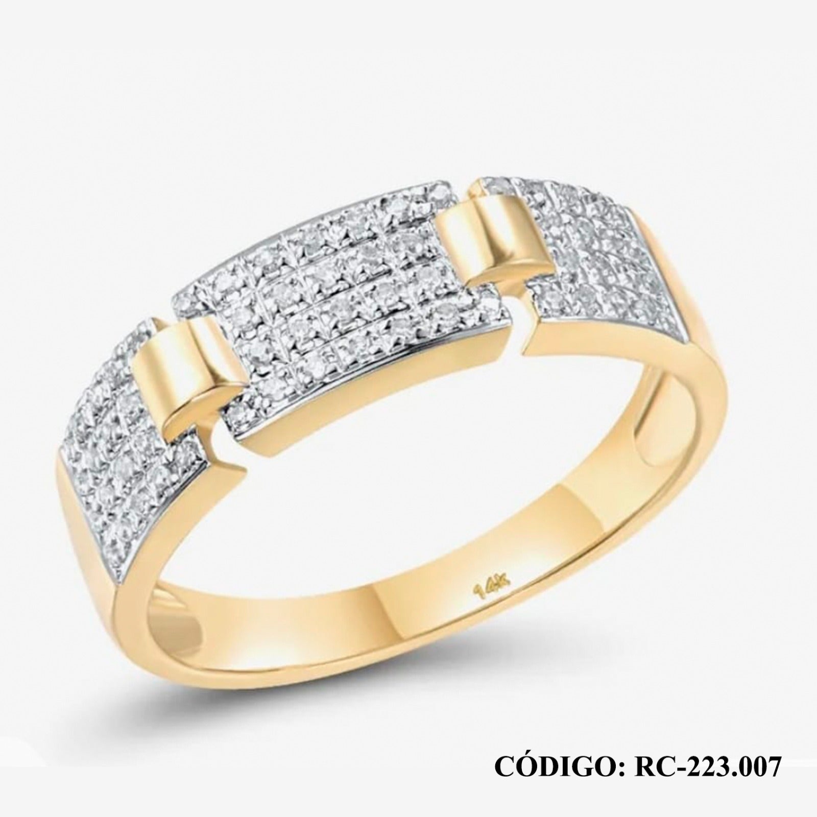 Anillo de brillantes oro 14k - Joyería Patagónica