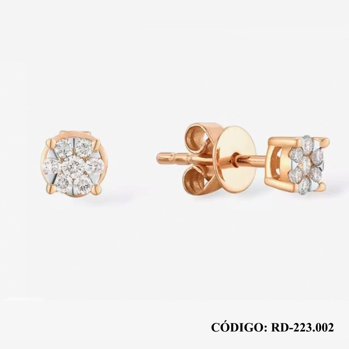 Aros de Brillante en Oro 14k