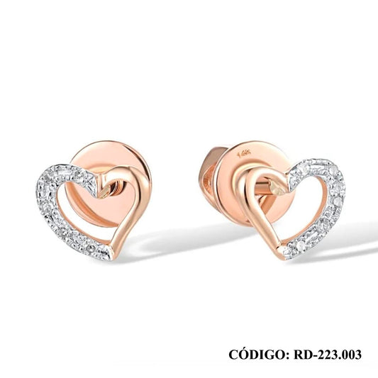 Aros de Brillante en Oro 14k