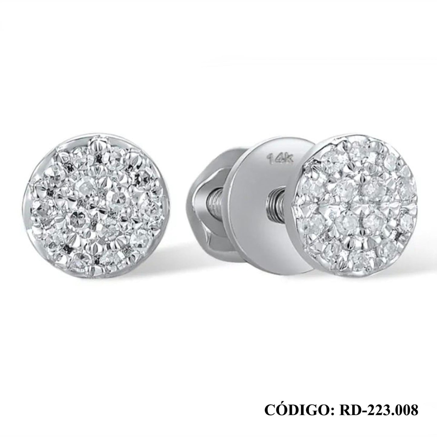 Aro Roseta de Brillantes en Oro 14k