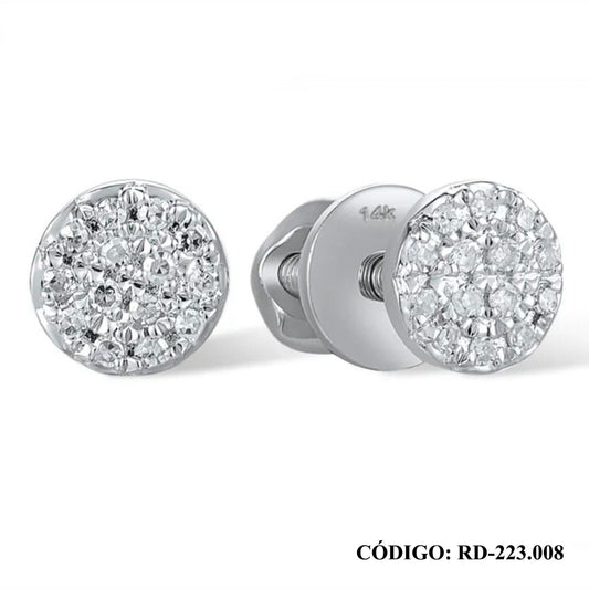 Aro Roseta de Brillantes en Oro 14k