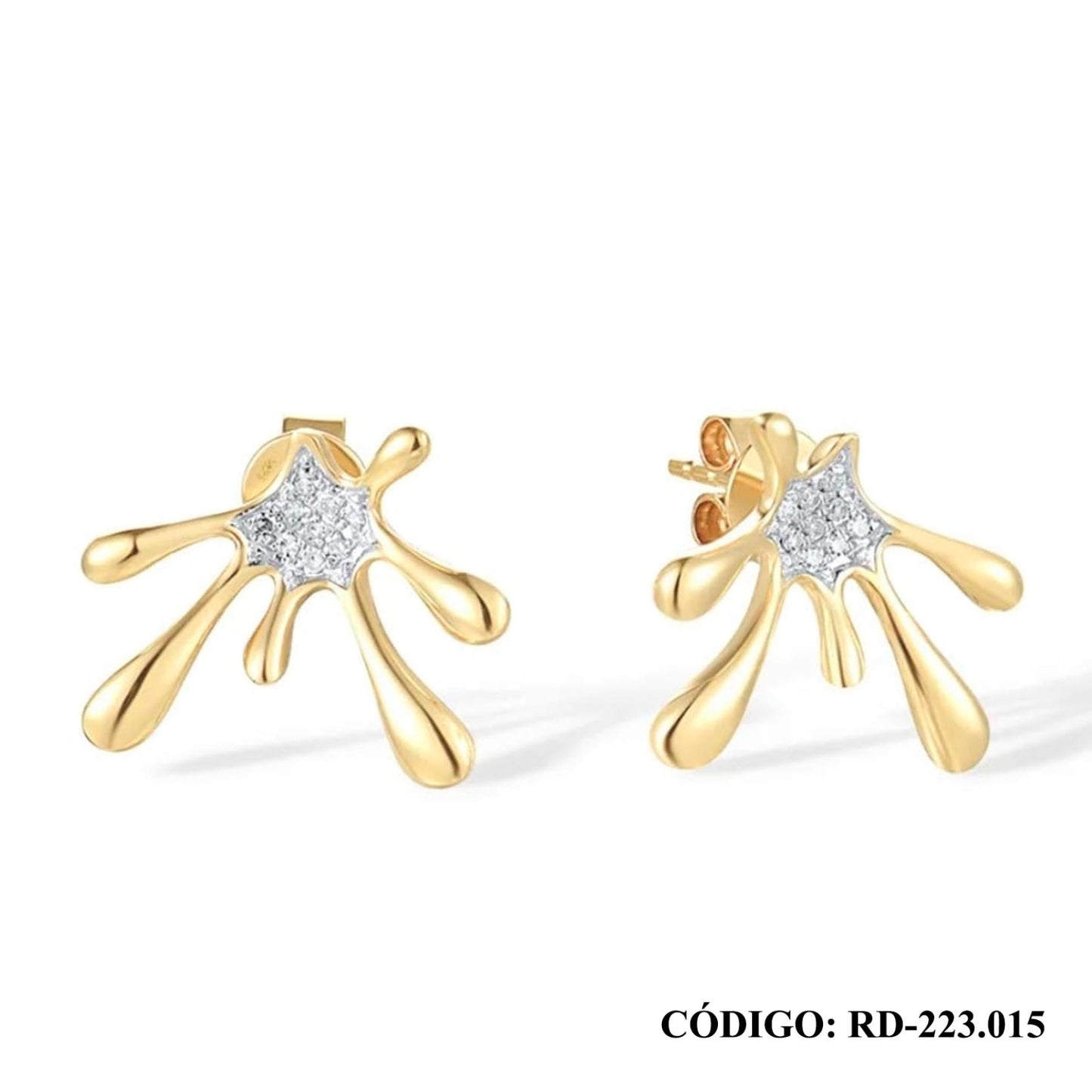 Aros En oro 14k y Brillantes