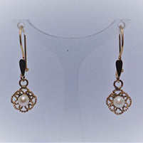 Aros Canastillo Colgantes de Perlas Cultivadas - Joyería Patagónica