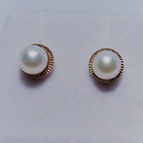 Aros de Perlas Cultivadas Plato - Joyería Patagónica