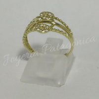 Anillo 3 ovalos con circones - Joyería Patagónica