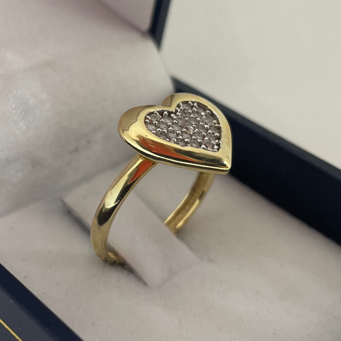 Anillo Corazon Circon - Joyería Patagónica