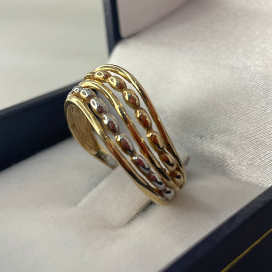 Anillo Ondulado Bicolor - Joyería Patagónica